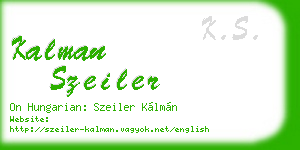 kalman szeiler business card