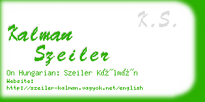 kalman szeiler business card